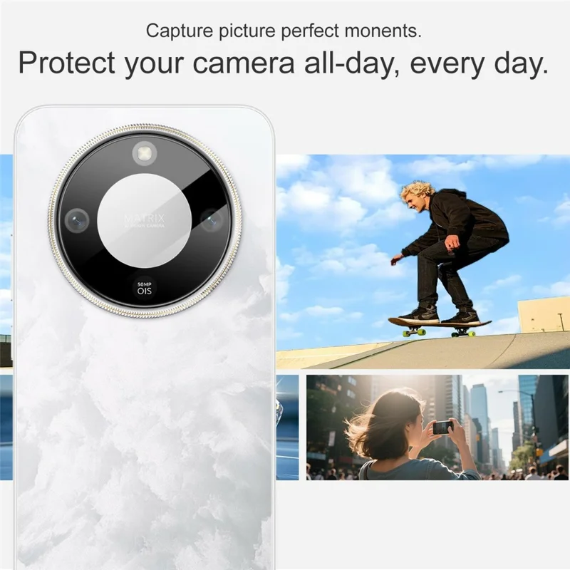 IMAK For Honor Magic8 Lite 5G / X9d 5G / X70 5G Camera Lens Protector Tempered Glass HD Clear Lens Film (Black Version)