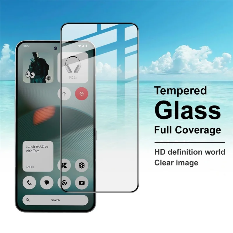 IMAK Pro+ Series For Nothing Phone (3) 5G Screen Protector Full Coverage Tempered Glass Film (Fingerprint Unlock)