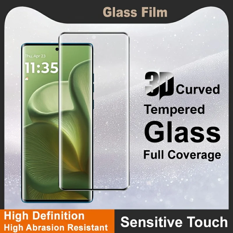 IMAK For Motorola G96 5G Screen Protector 3D Curved Edge Tempered Glass Film (Fingerprint Unlock)