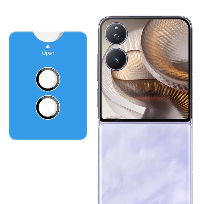 IMAK For Xiaomi Mix Flip 2 Tempered Glass Camera Lens Protector with Self Positioning Frame (Scaled Down Version)