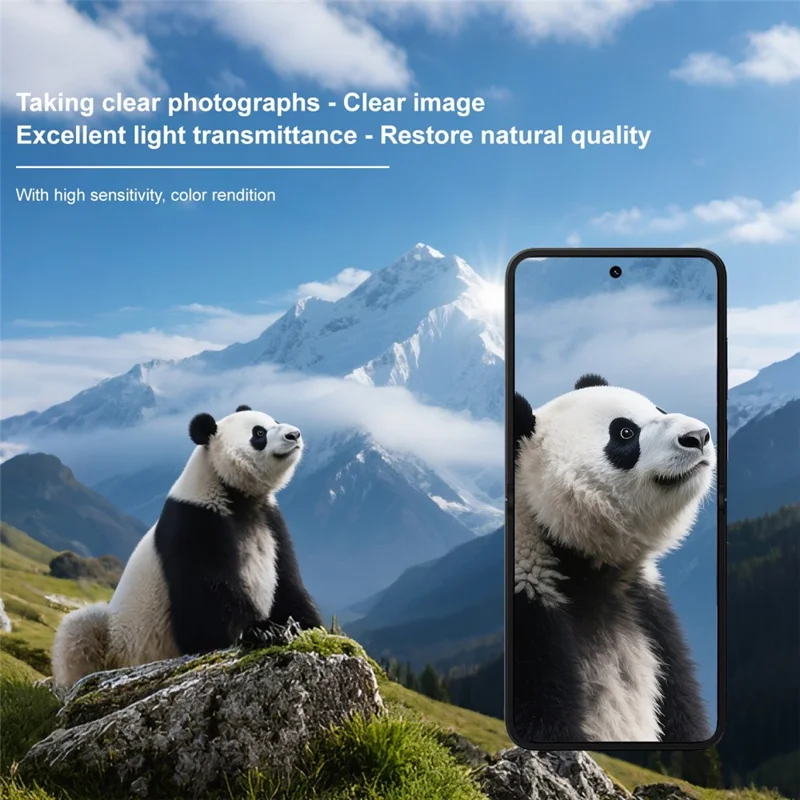 IMAK For Xiaomi Mix Flip 2 Tempered Glass Camera Lens Protector with Self Positioning Frame (Scaled Down Version)