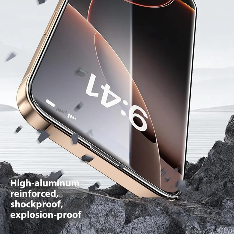 For iPhone 16 Pro Max Tempered Glass Film with Dust-Free Auto Applicator HD Full Coverage Screen Protector