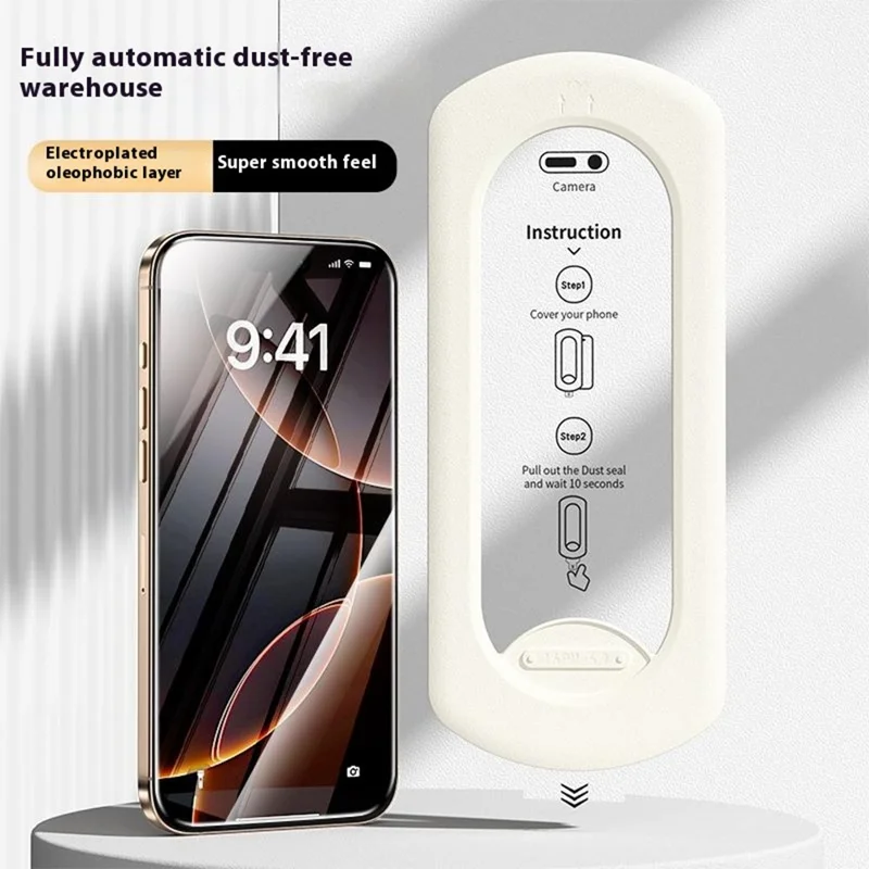 For iPhone 16 Pro Tempered Glass Film with Dust-Free Auto Applicator HD Full Coverage Screen Protector