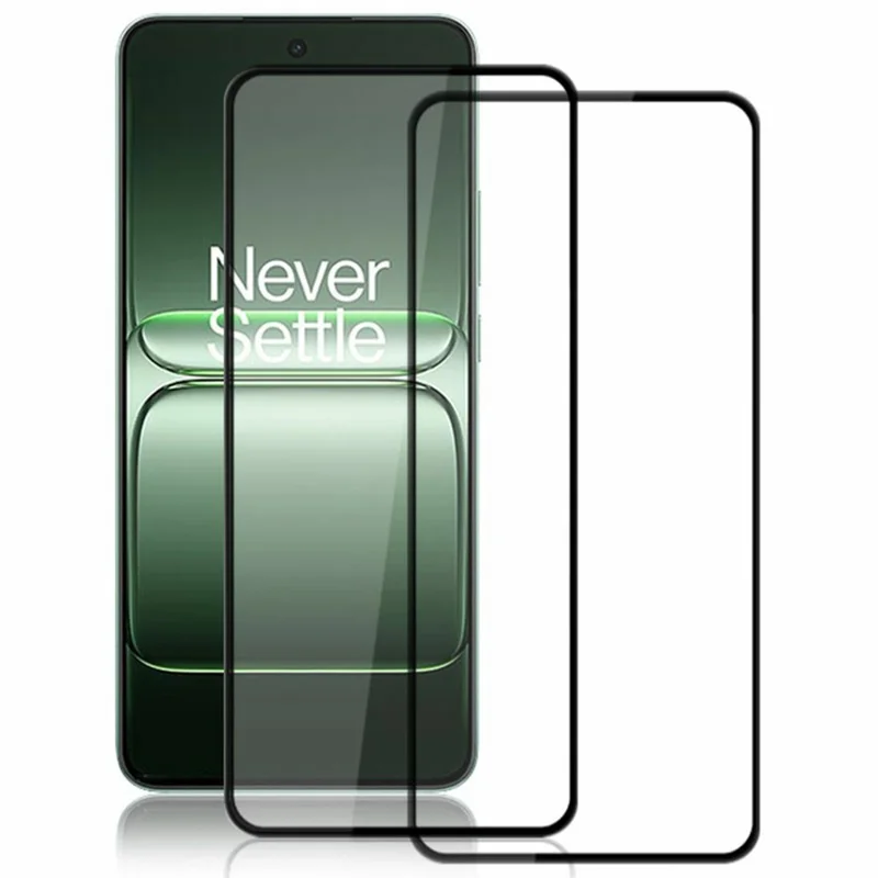 AMORUS 2Pcs Per OnePlus Nord CE 5G / Ace 5 Racing 5G Pellicola Proteggi Schermo in Vetro Temperato Infrangibile con Stampa Serigrafica - Nero