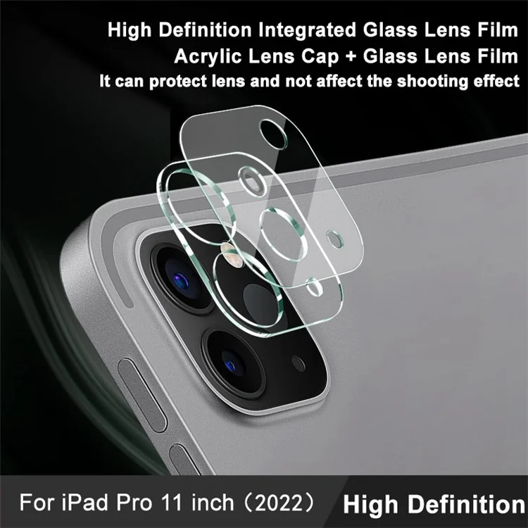 IMAK For iPad Pro 11 (2020) / (2021) / (2022) / iPad Pro 12.9 (2020) / (2021) / (2022) Integrated Camera Lens Protector Tempered Glass Lens Film + Acrylic Lens Cap