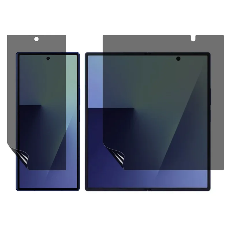 For Samsung Galaxy Z Fold7 5G Privacy Hydrogel Screen Protector 180-Degree Anti Spy Front / Back PET + TPU Films