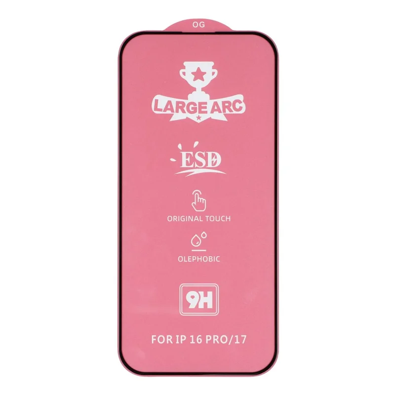 Pour iPhone 17 / 16 Pro Protection d'écran en Verre Aluminium-Silicium à Impression de Soie Film HD