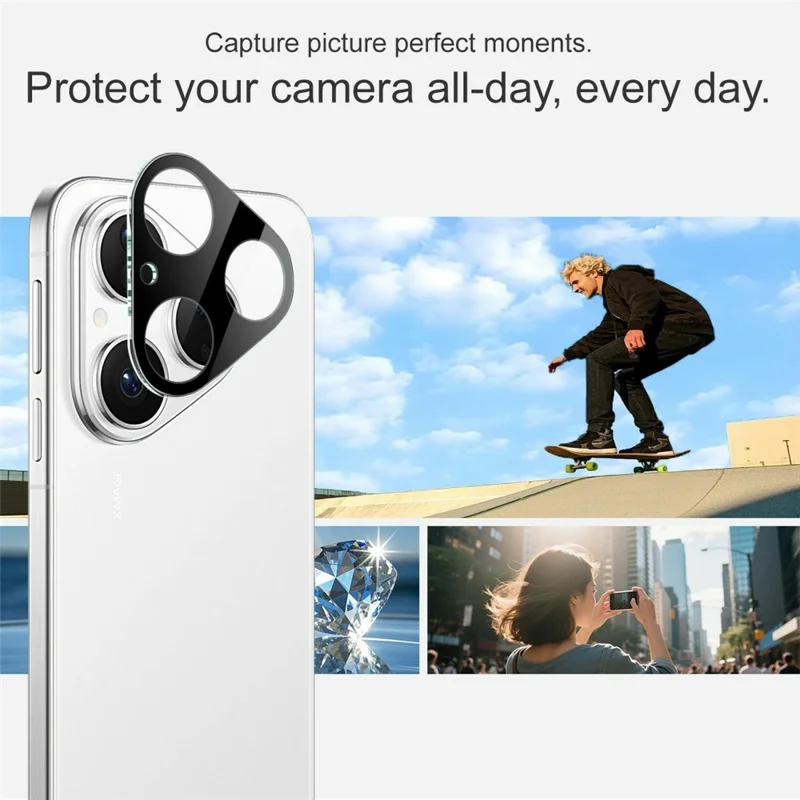 IMAK For Huawei Pura 80 Tempered Glass Lens Film + Acrylic Cap (Black Version)