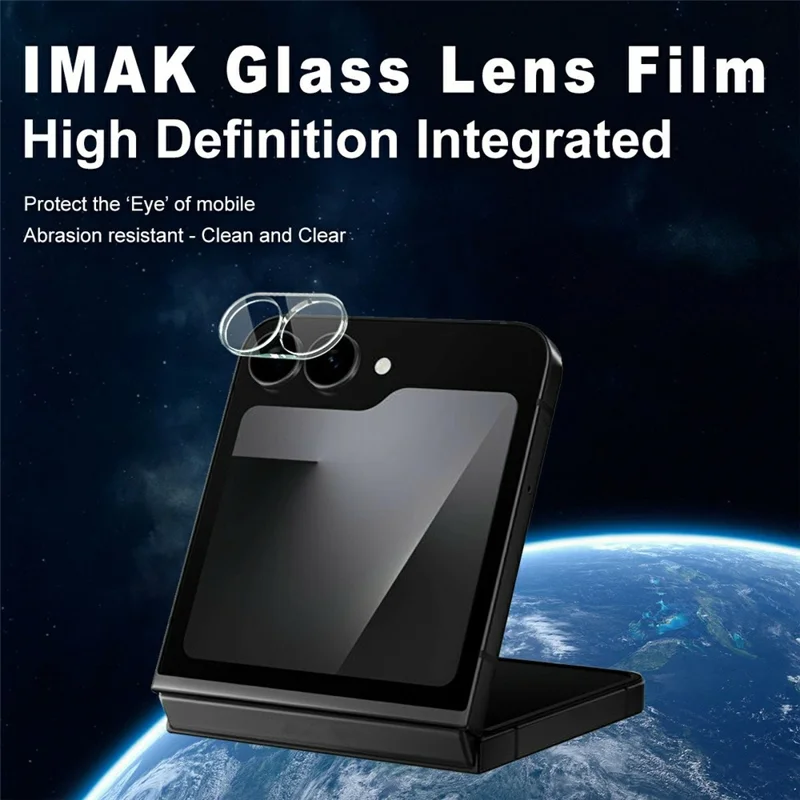 IMAK Pour Samsung Galaxy Z Flip7 FE 5G Protection d'objectif en verre trempé + Capuchon d'objectif en acrylique