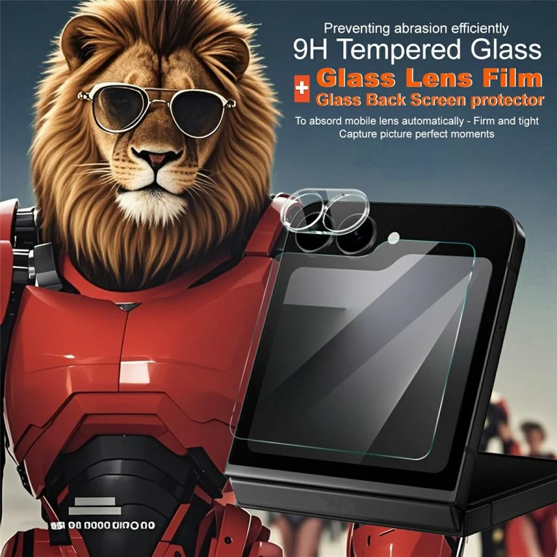 IMAK For Samsung Galaxy Z Flip7 FE 5G Camera Lens Film + Tempered Glass Rear Screen Protector