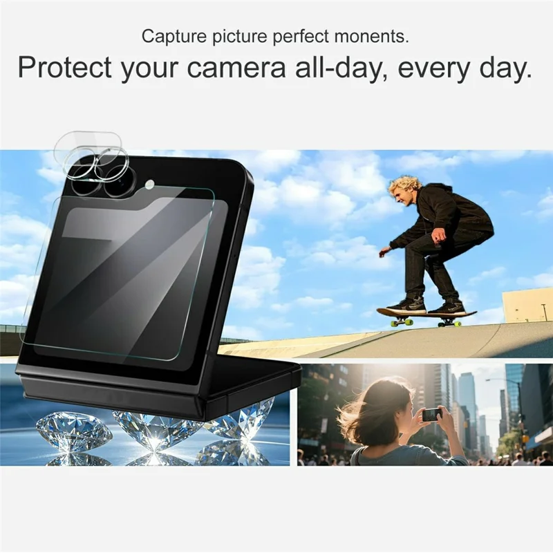 IMAK For Samsung Galaxy Z Flip7 FE 5G Camera Lens Film + Tempered Glass Rear Screen Protector
