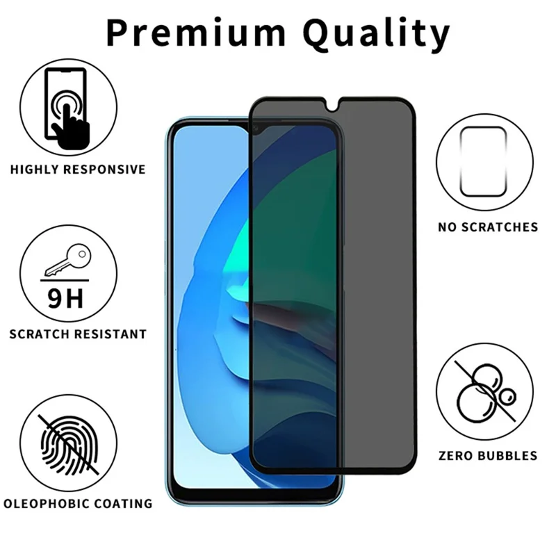 10 шт. / Упаковка Защитная пленка для Oppo A56 5G с антишпионским эффектом под углом 28 градусов, 2.5D, с шелковой печатью