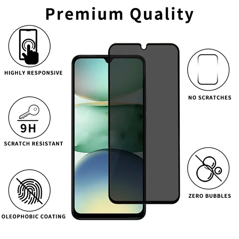 Para Xiaomi Redmi A5 4G (171,7mm) / Poco C71 4G Protetor de Tela Anti-Espião de 28 Graus com Impressão de Seda e Cola Completa
