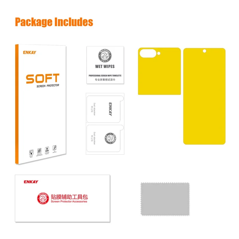 ENKAY HAT PRINCE Screen Protector for Samsung Galaxy Z Flip7 5G / Flip7 FE 5G Front + Back Self-Healing TPU Film Full-Coverage