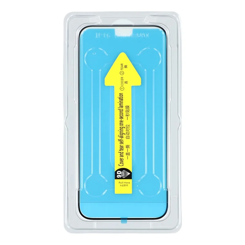Pour iPhone 15 Pro Max Protection d'écran en Verre Trempé Haute Définition Aluminium-silicium avec Outil d'Installation Facile