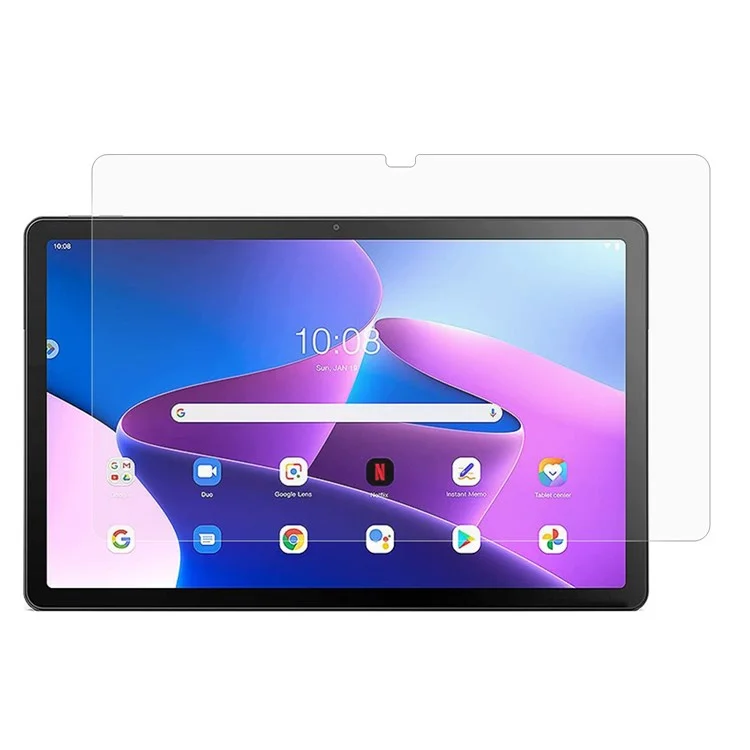 Para Lenovo Tab M10 Plus (3ª generación) / Xiaoxin Pad 2022 Protector de pantalla de 10,6 pulgadas con borde arqueado Película de vidrio templado antihuellas HD transparente de cobertura completa