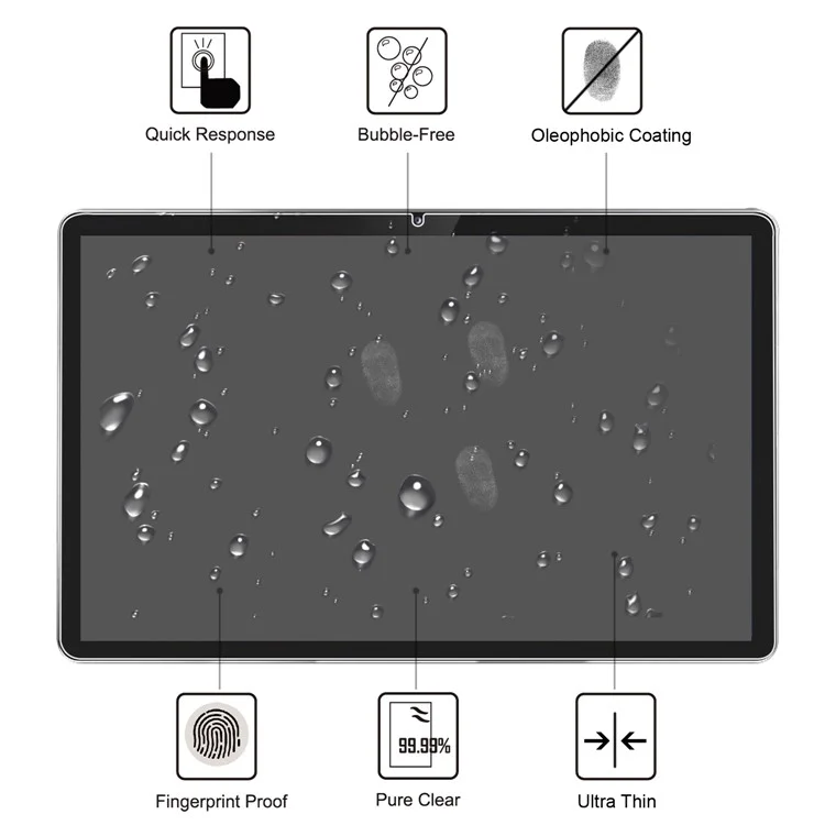 ForLenovo Tab M10 (Gen 3) TB-328FU / TB-328XU 2.5D Straight Edge Tempered Glass Film Scratch-resistant Anti-explosion Full Screen Protector