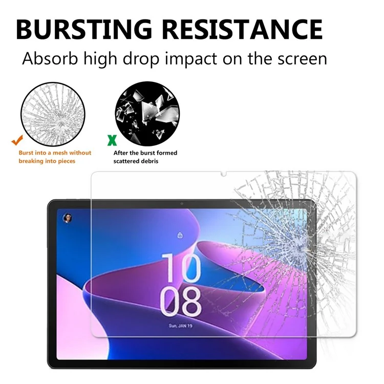 ForLenovo Tab M10 (Gen 3) TB-328FU / TB-328XU 2.5D Straight Edge Tempered Glass Film Scratch-resistant Anti-explosion Full Screen Protector