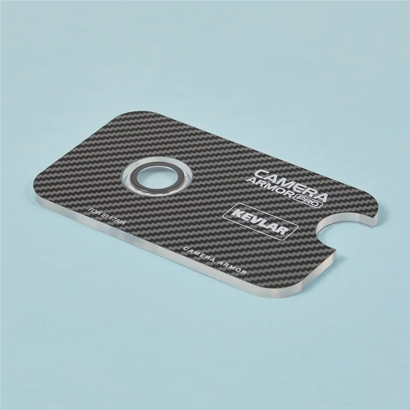 For iPhone Air Camera Lens Protector Kevlar Textured Metal Tempered Glass Lens Film - Silver