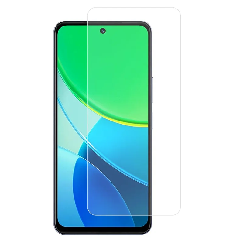 واقي شاشة لهاتف vivo Y19s Pro 4G، فيلم زجاج مقوى شفاف عالي بحواف منحنية وبسمك 0.3 مم