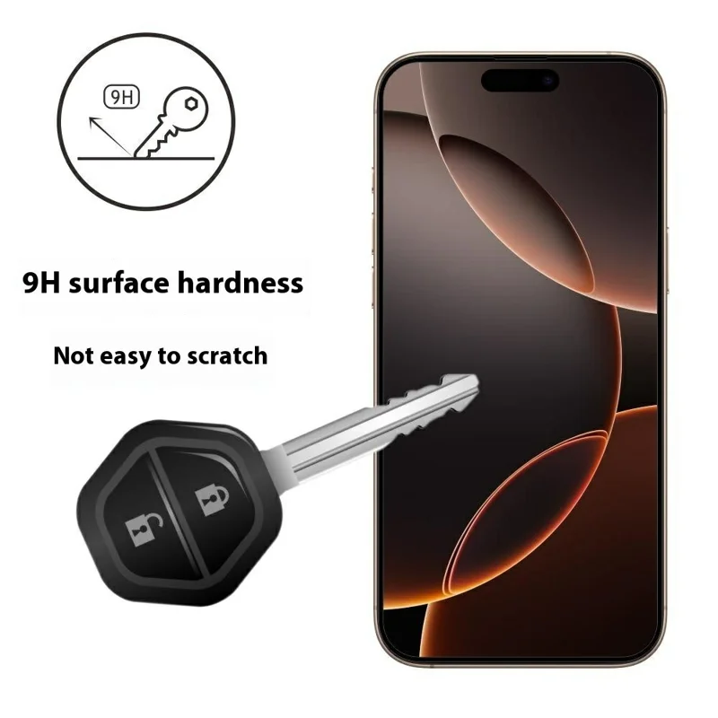 ITIETIE Pour iPhone 16 Pro Max Protection d'écran Film de verre en aluminium-silicium de 0,25 mm avec impression en soie