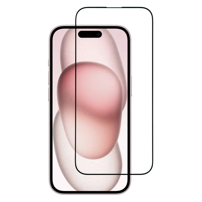 ITIETIE For iPhone 16 / 15 Screen Protector 0.25mm High Aluminium-Silicon Glass Silk Printing Film