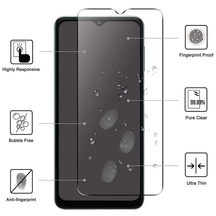 Für Samsung Galaxy A04s 4G (164,7 x 76,7 x 9,1 mm) Ultra Clear Tempered Glass Film 2,5D Arc Edge Anti-explosion Bildschirmschutz