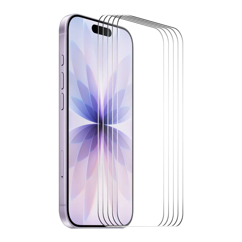 ENKAY HAT PRINCE 5Pcs For iPhone 17 Screen Protector Thick Adhesive 9H Arc Edges High Aluminium-Silicon Glass Film