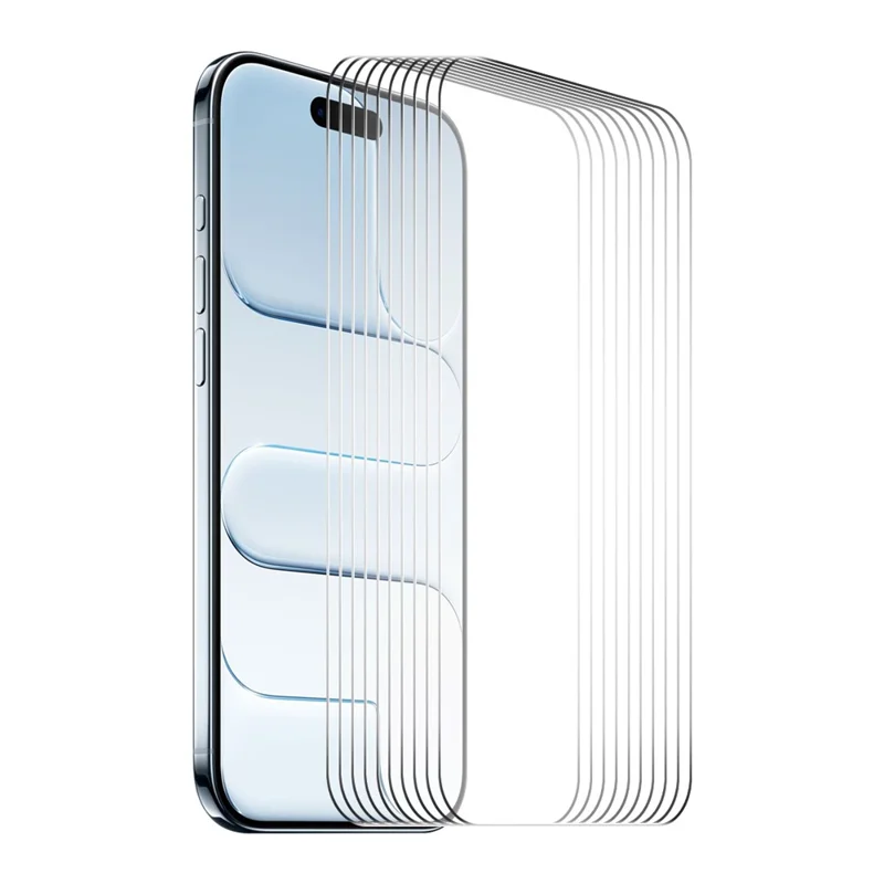 ENKAY HAT PRINCE 10Pcs For iPhone Air Screen Protector Thick Adhesive 9H Arc Edges High Aluminium-Silicon Glass Film