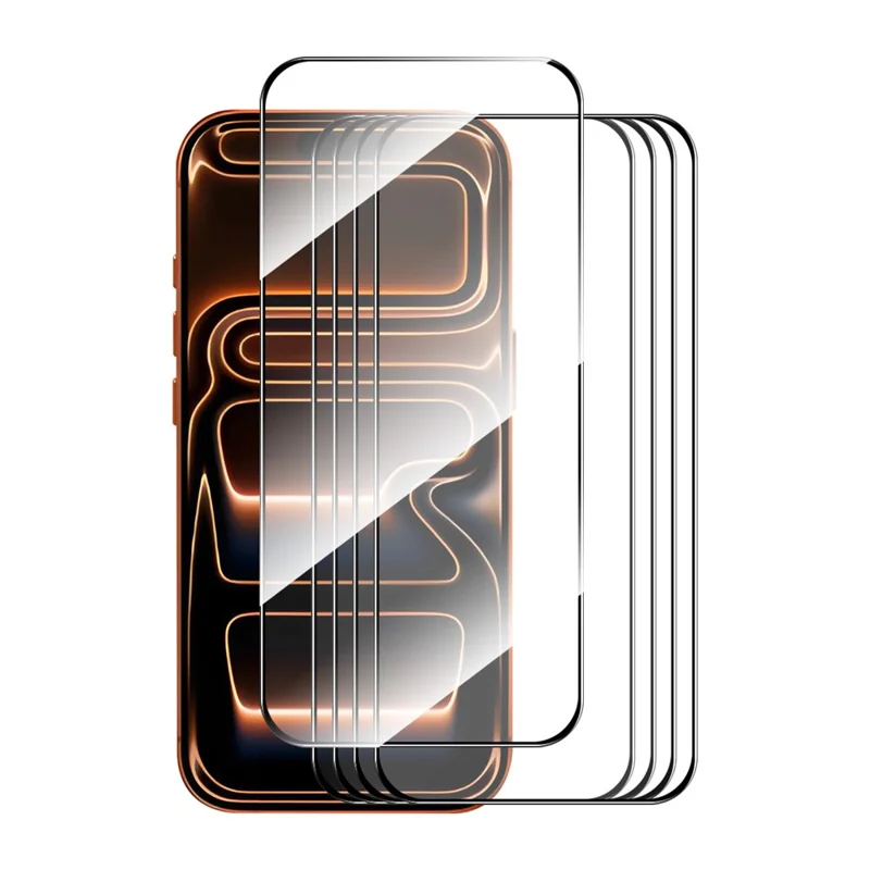 ENKAY HAT PRINCE 5Pcs For iPhone 18 Pro Max / 17 Pro Max Screen Protector Thick Adhesive 0.26mm 2.5D High Aluminium-Silicon Glass Film