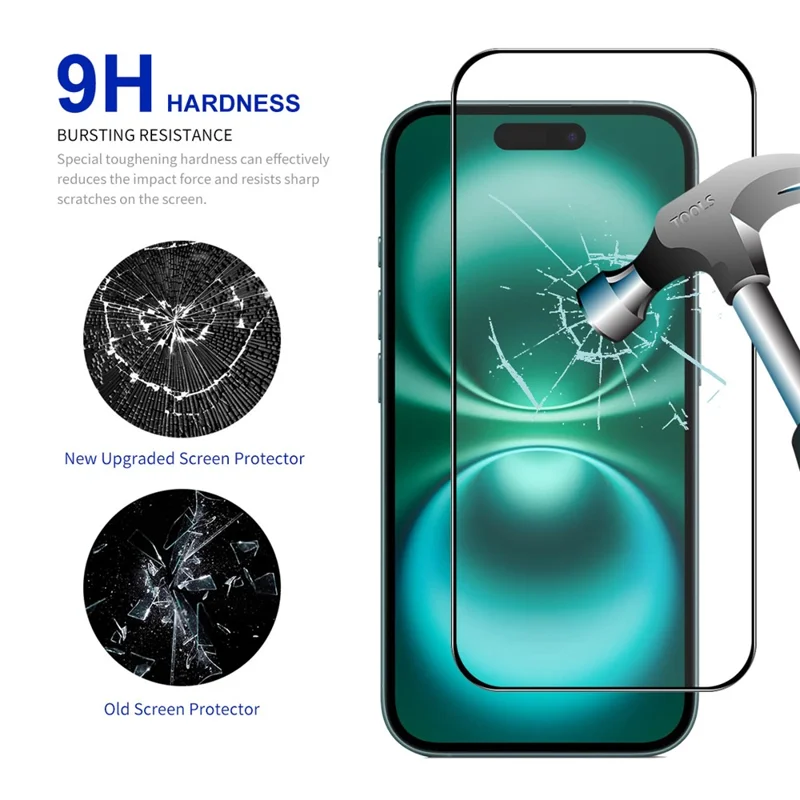 ENKAY HAT PRINCE 10x Displayschutz für iPhone 17 Dicke Klebeschicht 0,26mm 2,5D Hochwertige Aluminium-Silikon Schutzfolie