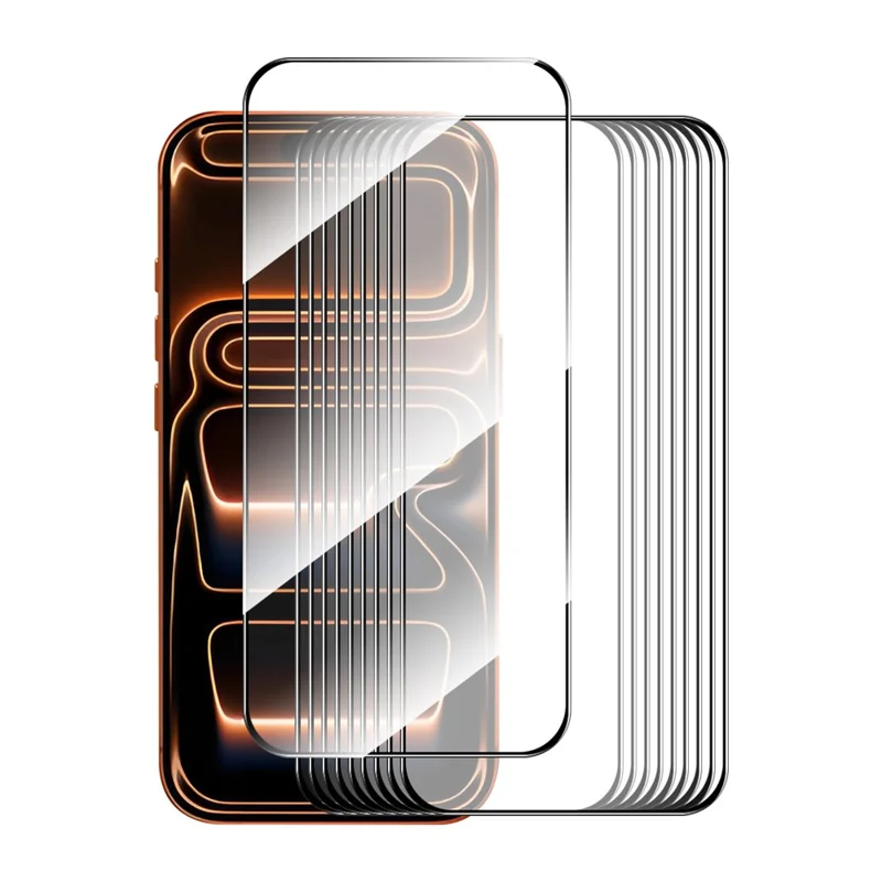 ENKAY HAT PRINCE 10Pcs For iPhone 18 Pro Max / 17 Pro Max Screen Protector Thick Adhesive 0.26mm 2.5D High Aluminium-Silicon Glass Film