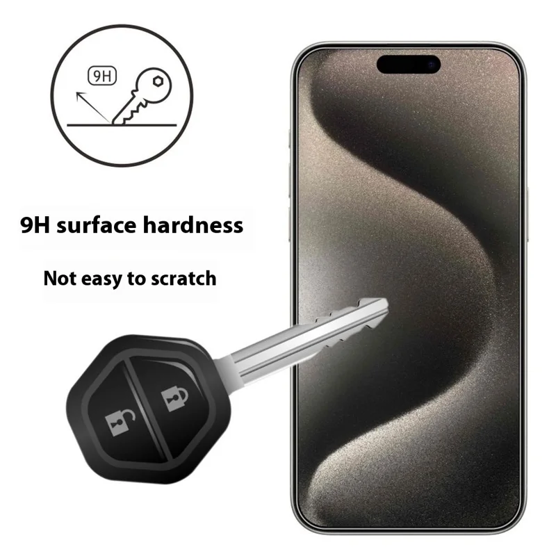 ITIETIE Pour iPhone 15 Pro Protection d'écran en Verre Aluminium-Silicium Ultra-Fin de 0,25 mm Film Transparent