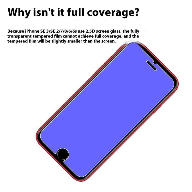 ITIETIE Película Protetora de Tela para iPhone SE (2022) / (2020) / 8 / 7 / 6 / 6s, Vidro de Alumínio-Silício de 0,25mm em Película Transparente