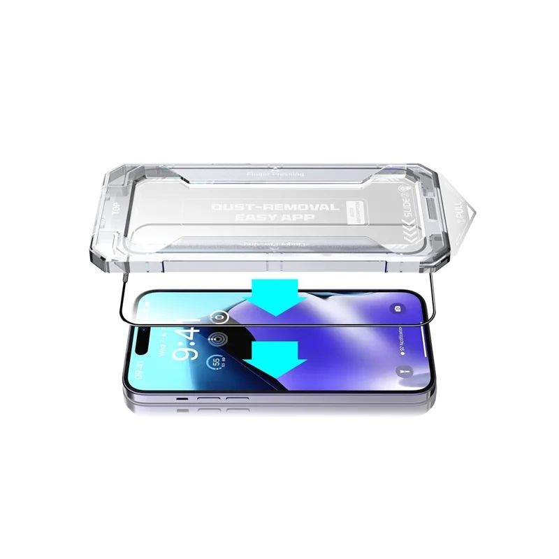 For iPhone 17 Pro Max Screen Protector Silk Printing Tempered Glass Film Dust-Free Protector