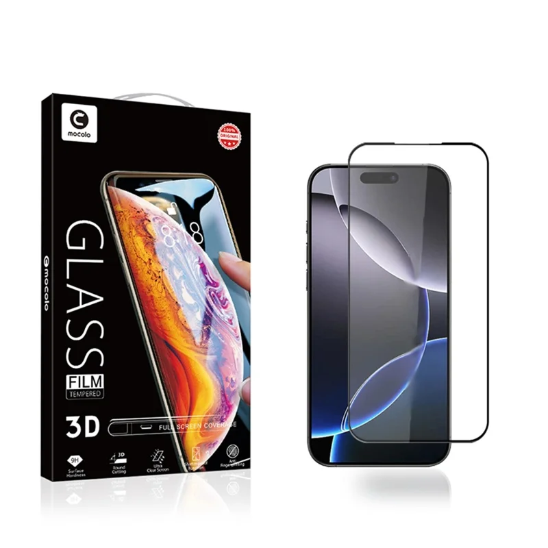 MOCOLO Für iPhone 17 Pro Displayschutz 3D Curved Gehärtetes Glas HD Klar Vollflächige Klebende Folie
