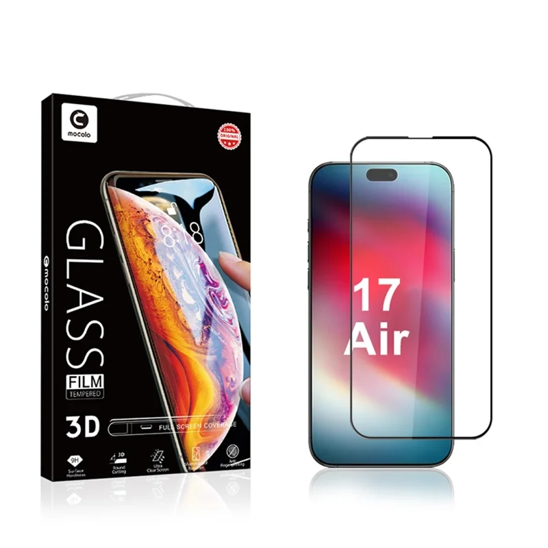 MOCOLO For iPhone 17 Air Screen Protector 3D Curved Tempered Glass HD Clear Full Glue Film