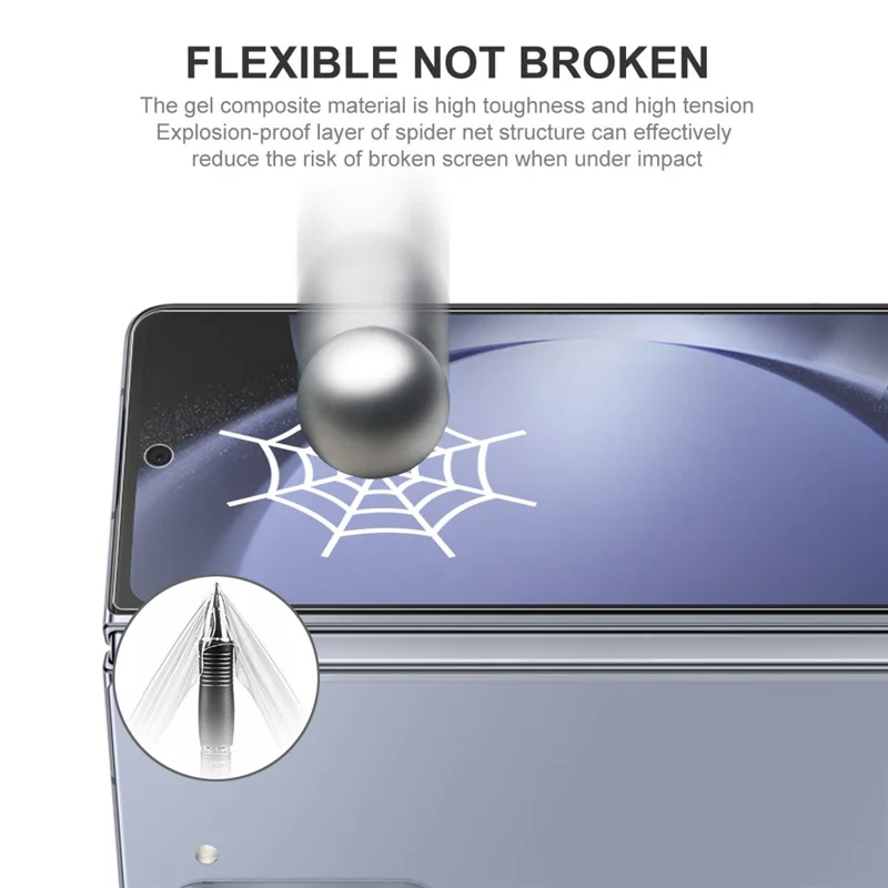 ENKAY HAT PRINCE Protection d'écran pour Samsung Galaxy Z Fold6 5G Couverture complète Films TPU avec Garde Avant / Arrière / Objectif