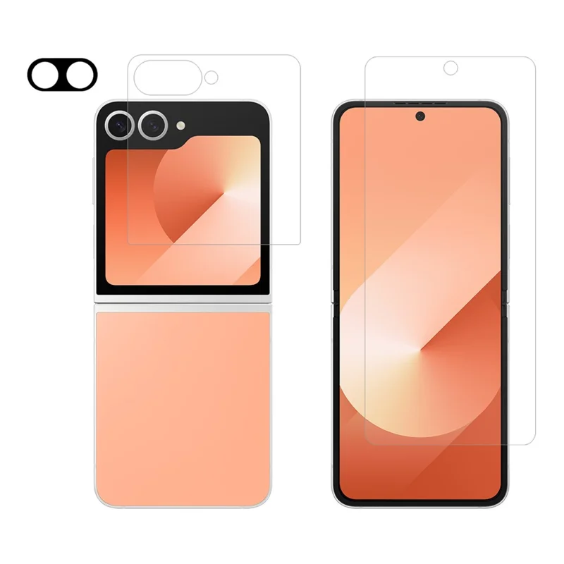 ENKAY HAT PRINCE Screen Protector for Samsung Galaxy Z Flip6 5G Full-Coverage TPU Films with Front / Back / Lens Guard