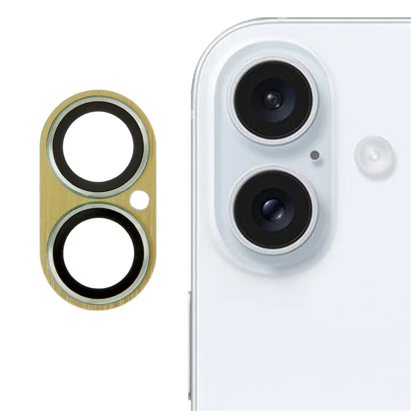 For iPhone 17 Camera Lens Protector Brushed Integrated Metal Tempered Glass Lens Film - Green