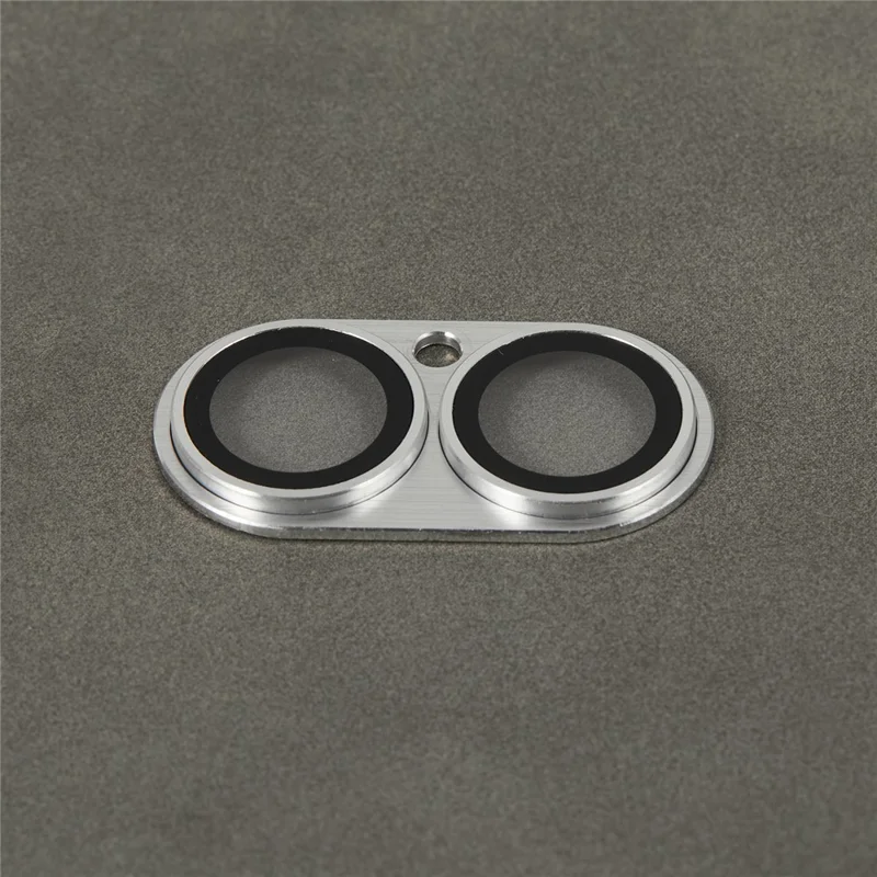 For iPhone 17 Camera Lens Protector Brushed Integrated Metal Tempered Glass Lens Film - Silver