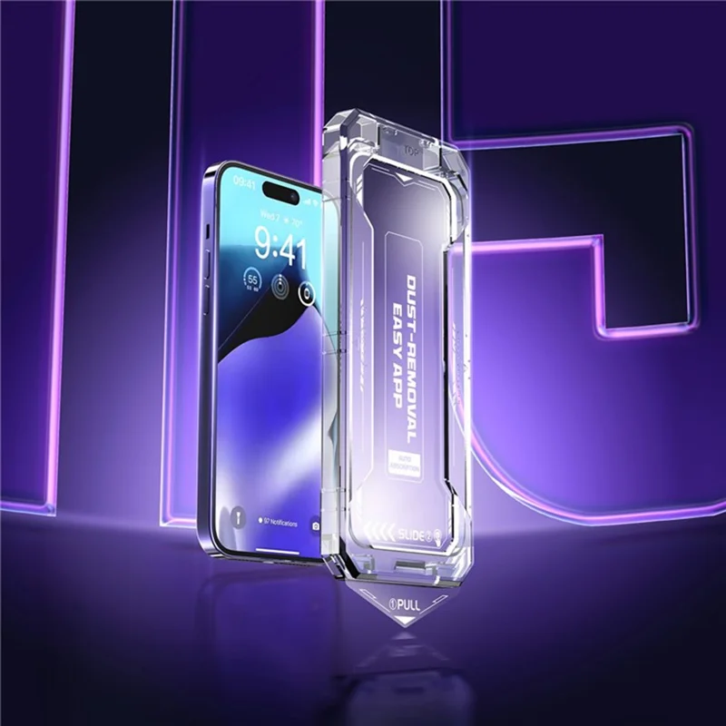 Bulk Purchasing For iPhone 15 Screen Protector Silk Printing Tempered Glass Film Dust-Free Protector