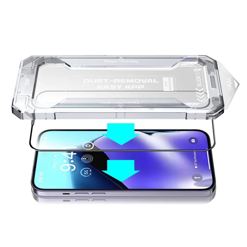 Bulk Purchasing For iPhone 14 Plus Screen Protector Silk Printing Tempered Glass Film Dust-Free Protector