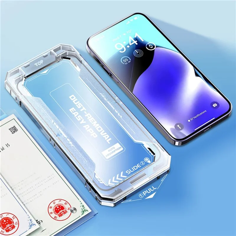 Bulk Purchasing For iPhone 13 Pro Screen Protector Silk Printing Tempered Glass Film Dust-Free Protector