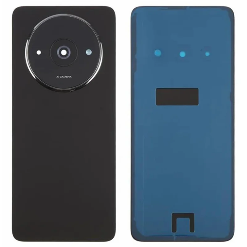 For Xiaomi Redmi A3 4G Back Battery Housing Cover with Camera Ring Lens Cover Spare Part - Black