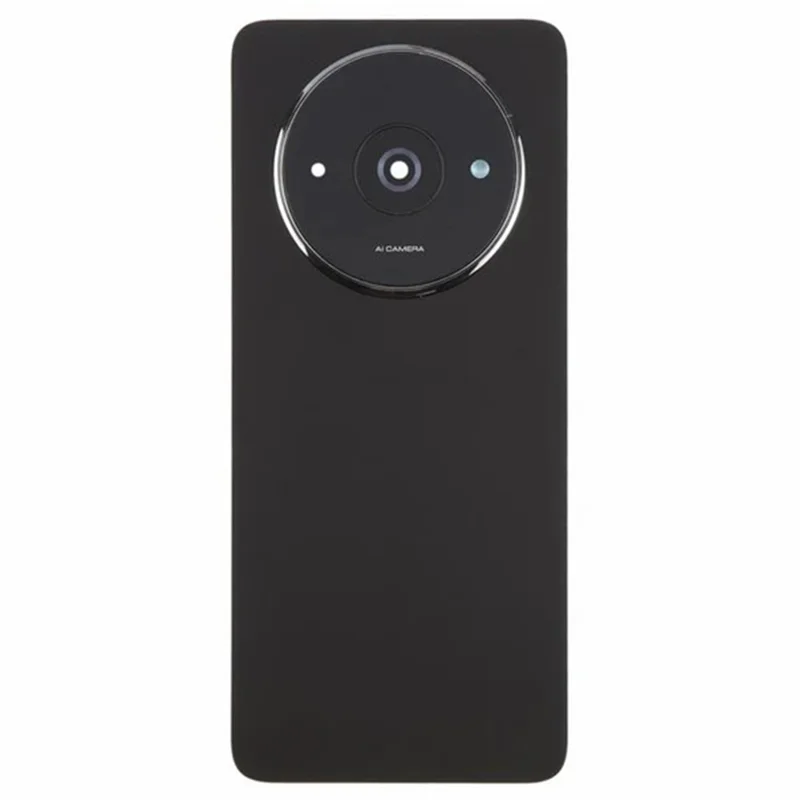 For Xiaomi Redmi A3 4G Back Battery Housing Cover with Camera Ring Lens Cover Spare Part - Black