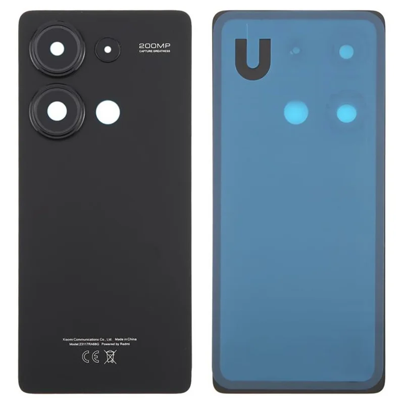 For Xiaomi Redmi Note 13 Pro 4G OEM Battery Door Cover Replacement Part - Black
