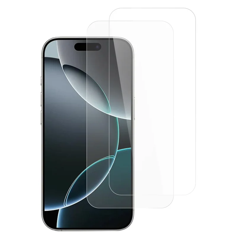 ITIETIE 2 Stück Displayschutz für iPhone 16 Pro, 0,25 mm hochwertige Aluminium-Silizium-Glasfolie, transparent