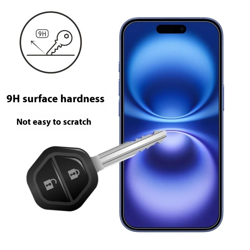 ITIETIE 2 Stück Displayschutz für iPhone 16 Pro, 0,25 mm hochwertige Aluminium-Silizium-Glasfolie, transparent