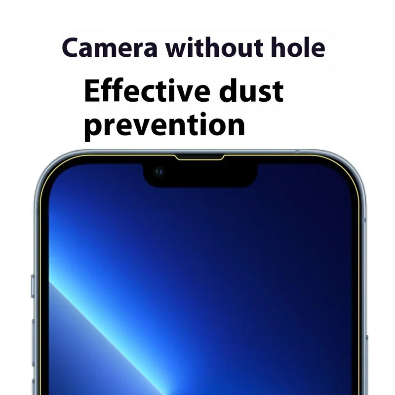 ITIETIE 2 stuks voor iPhone 14 Pro Max Screen Protector 0,25 mm helder folie van hoogwaardig aluminium-siliciumglas